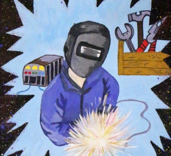 Сварщик рисунок детский