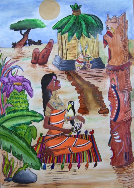 Африка рисунок для детей