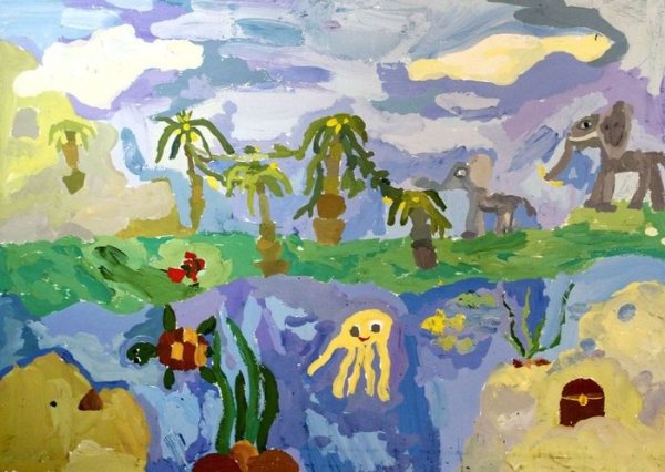 Африка детский рисунок