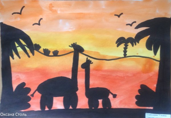 Рисование животные жарких стран