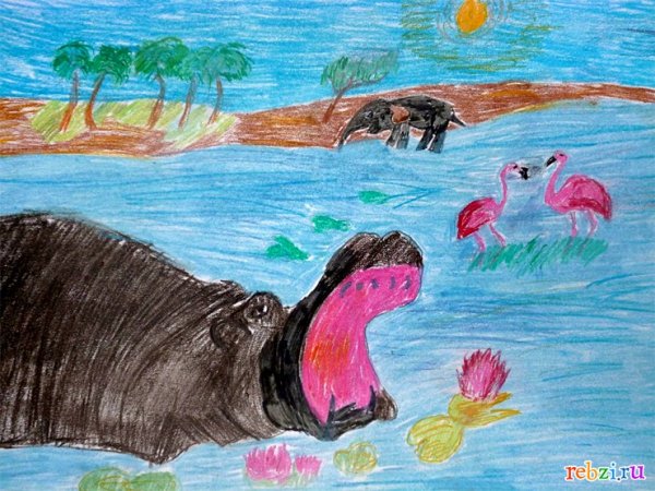 Африка детский рисунок