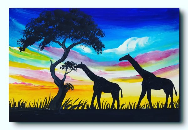 Саванна правополушарное рисование