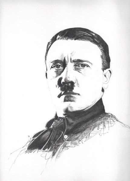 Портрет Адольфа Гитлера рисунок