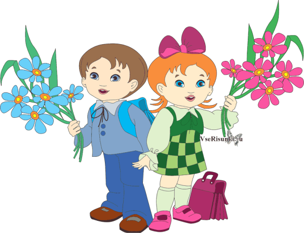 Ученик с цветами