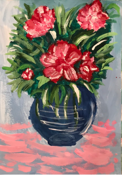 Пионы детский рисунок