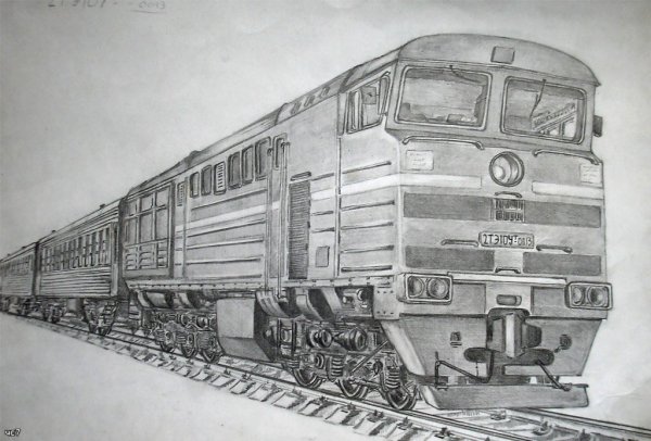 Тепловоз 2тэ10м рисунок