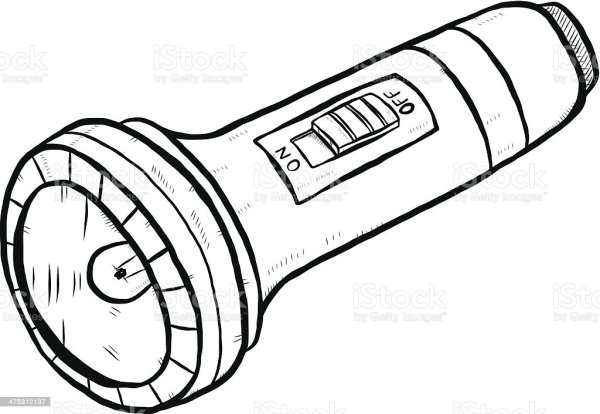 Нарисовать фонарик карандашом
