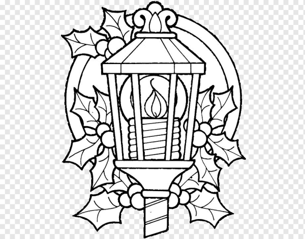 Раскраска фонарь уличный