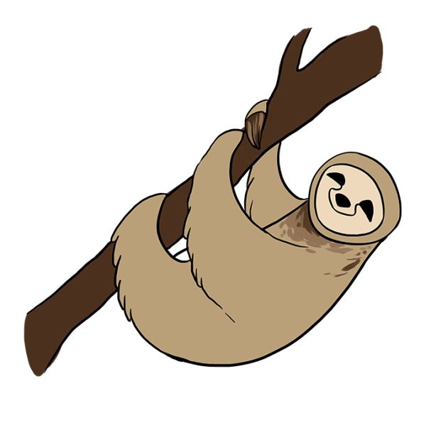 Ленивец мультяшный