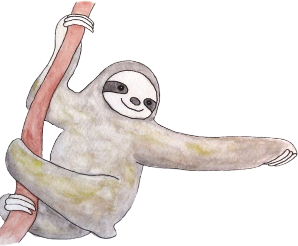 Ленивец карандашом