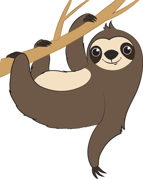 Ленивец для срисовки