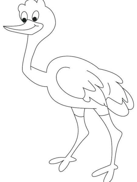 Страус мультяшный