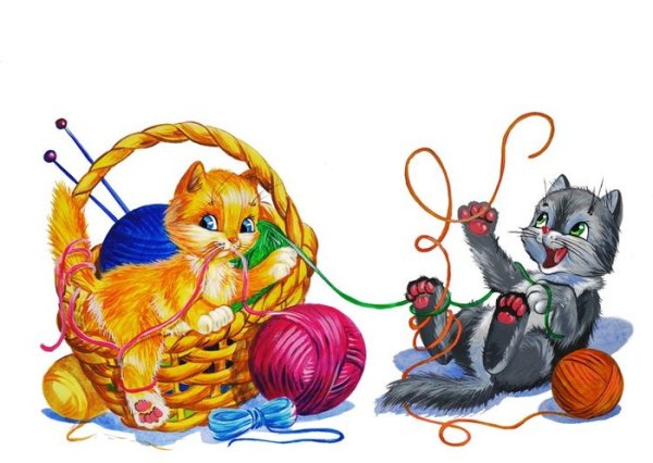 Кот с клубком