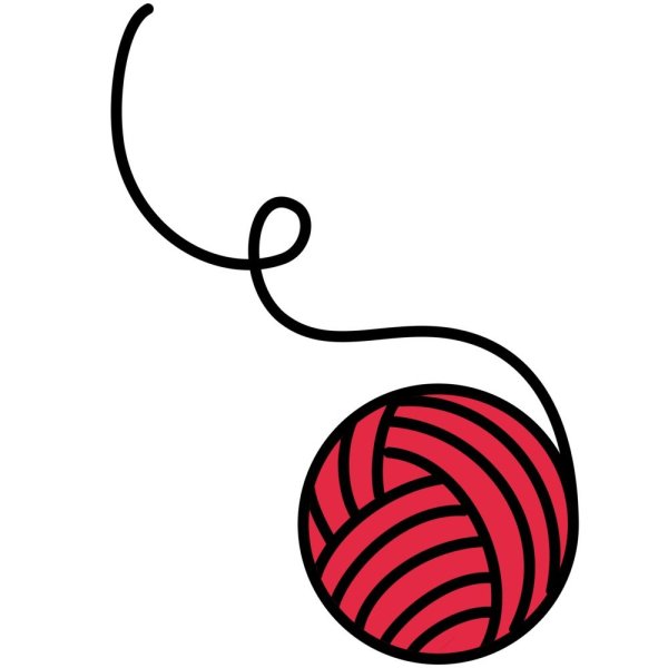 Нарисованный клубок ниток