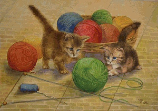 Котенок с клубочком