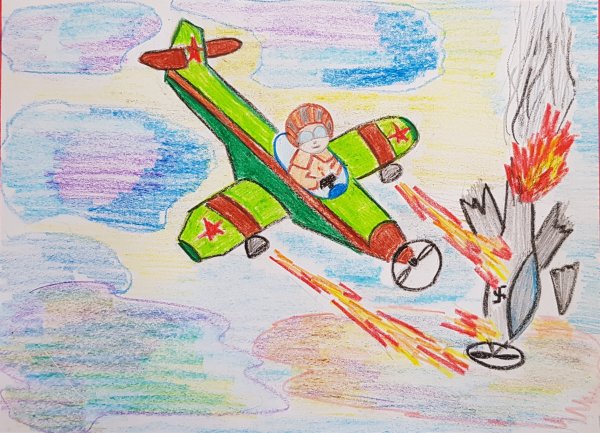 Летчик рисунок для детей