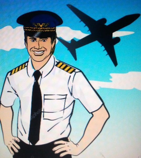 Мультяшные дети на самолете