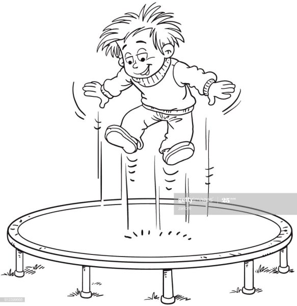 Батут прыгун раскраска