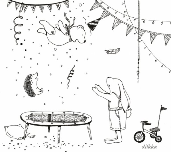 Батут раскраска для детей