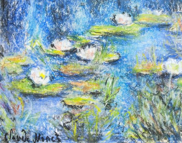 Пастель Клод Моне лилии водяные