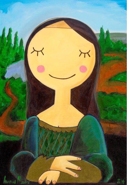 Мона Лиза детский рисунок