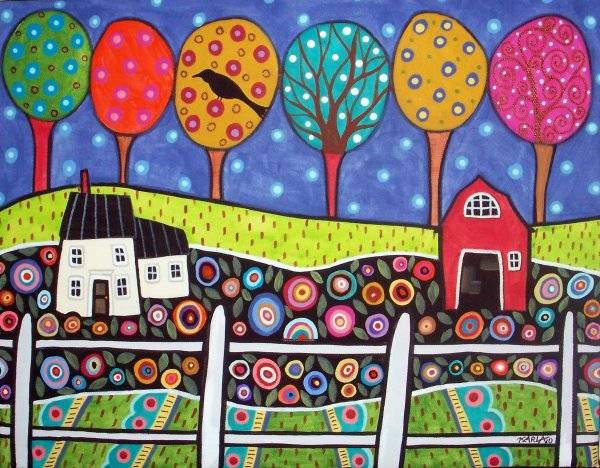 Карла Жерар картины домики