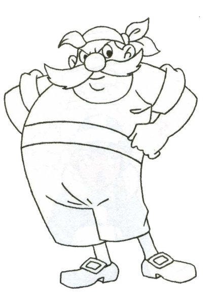 Бармалей Чуковского карандаш