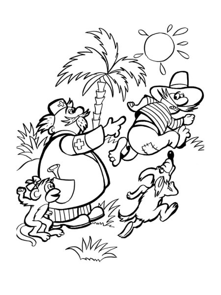 Корней Чуковский Бармалей раскраска