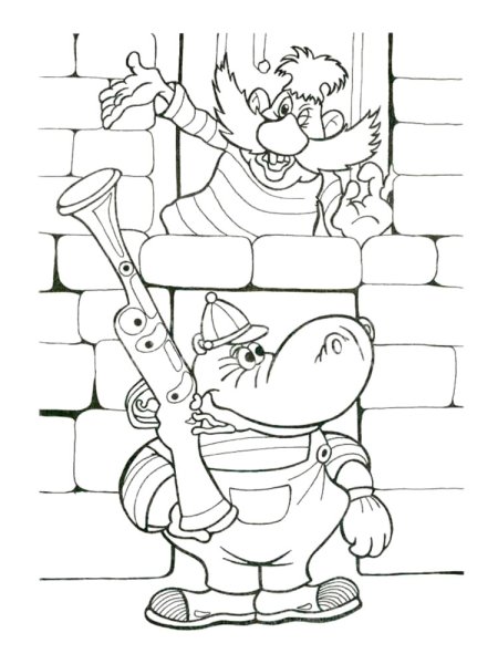 Раскраска Бармалей Чуковского