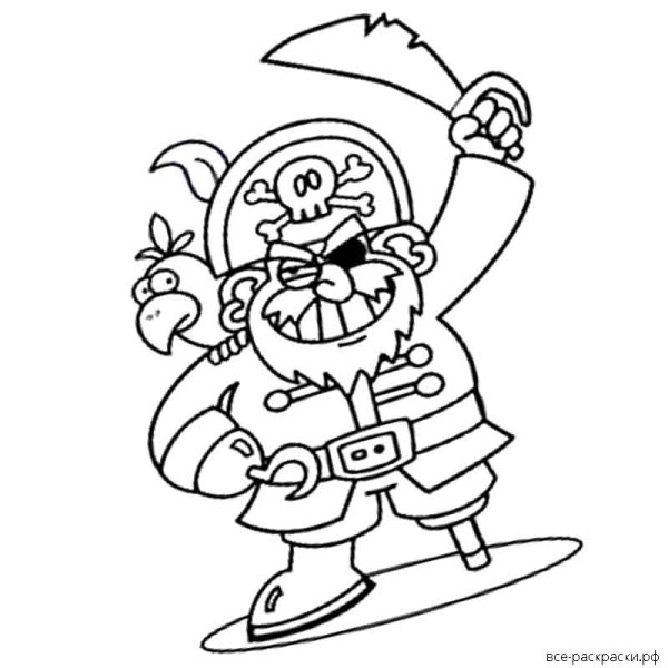 Бармалей раскраска для детей