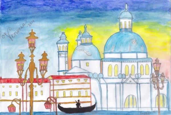 Венецианская ночь рисунок детский