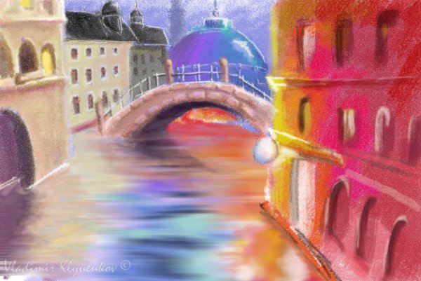 Венецианская ночь иллюстрация