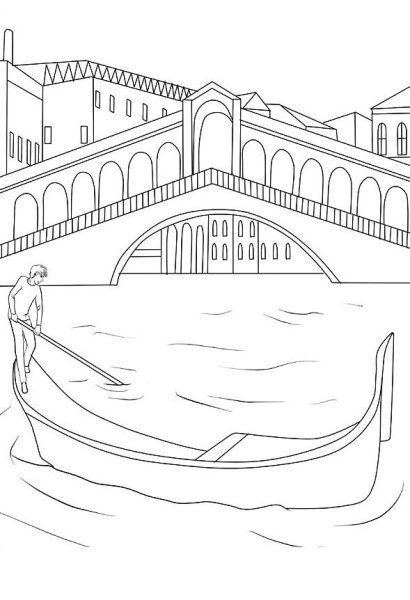 Венеция раскраска