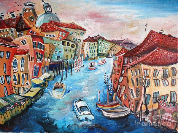 Венецианские домики рисунок детский