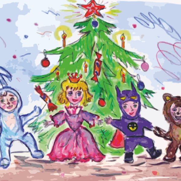 Новогодний карнавал рисунок