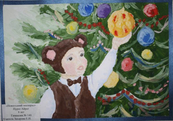 Новогодний маскарад рисунки детей