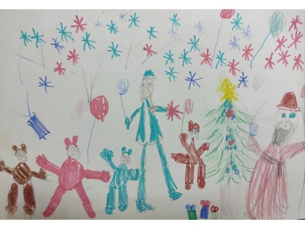 Новогодний маскарад рисунки детей