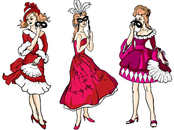 Иллюстрация новогодний наряд