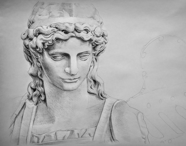 Статуя Иисуса Искупителя рисунок