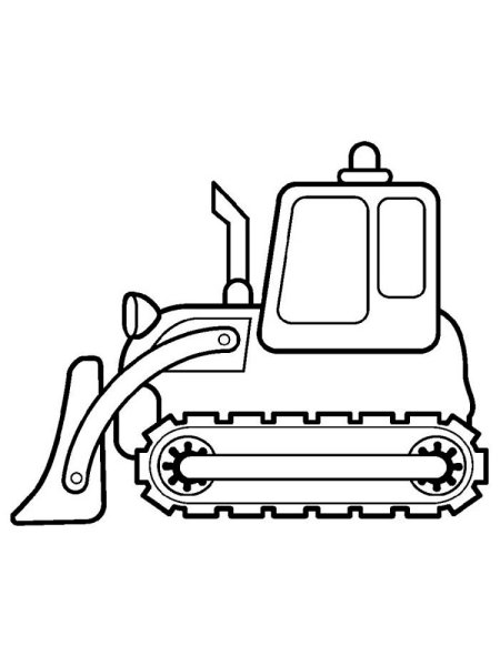 Гусеничный трактор раскраска