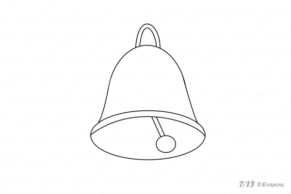 Колокольчик карандашом
