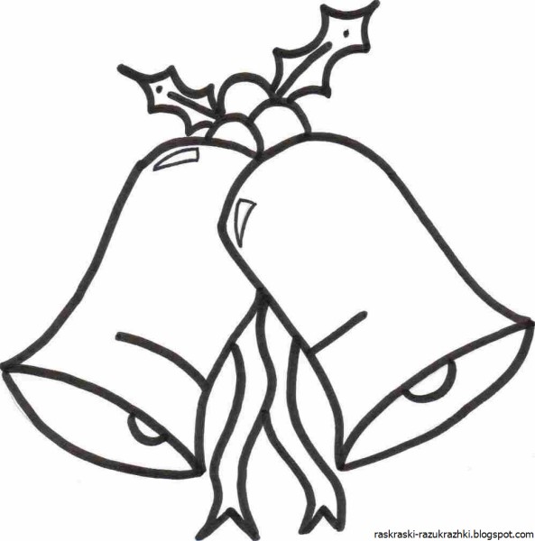 Колокольчик раскраска для детей