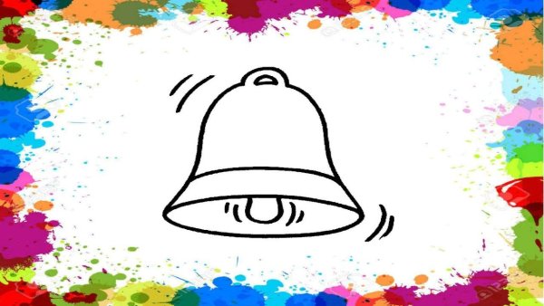 Колокольчик школьный гуашью