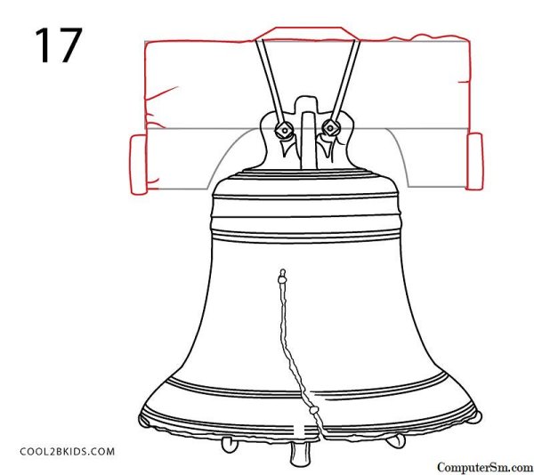 Поэтапное рисование колокола
