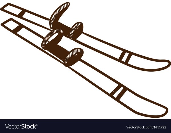 Мультяшные лыжники