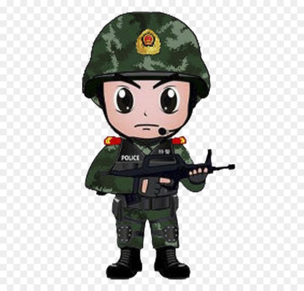 Мультяшный военный