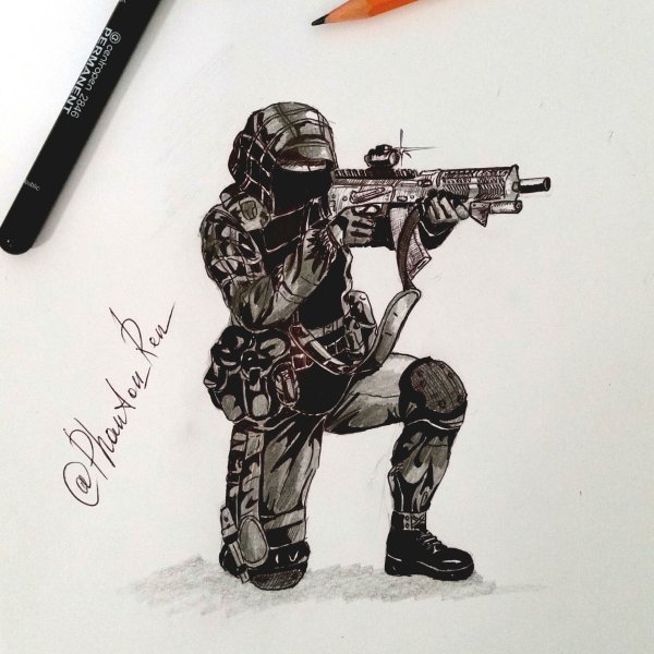Спецназовец карандашом