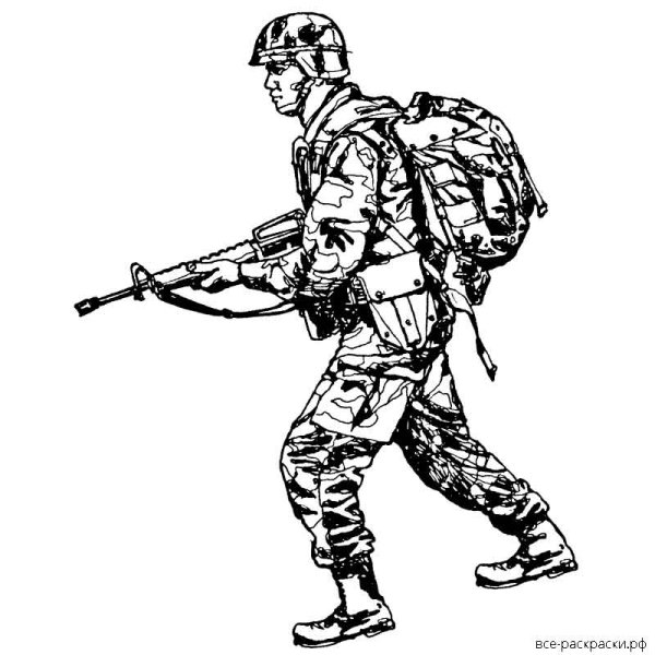 Спецназовец раскраска