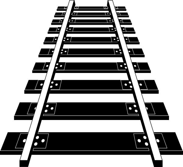 Рельсы сбоку вектор