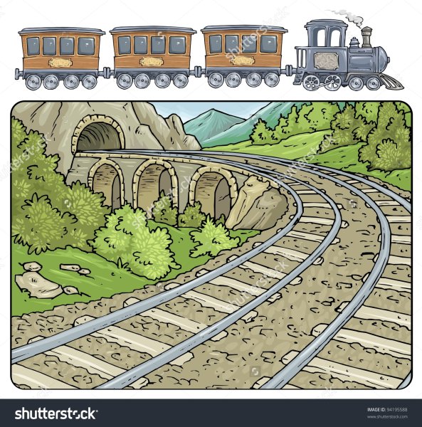 Железная дорога, мультяшная